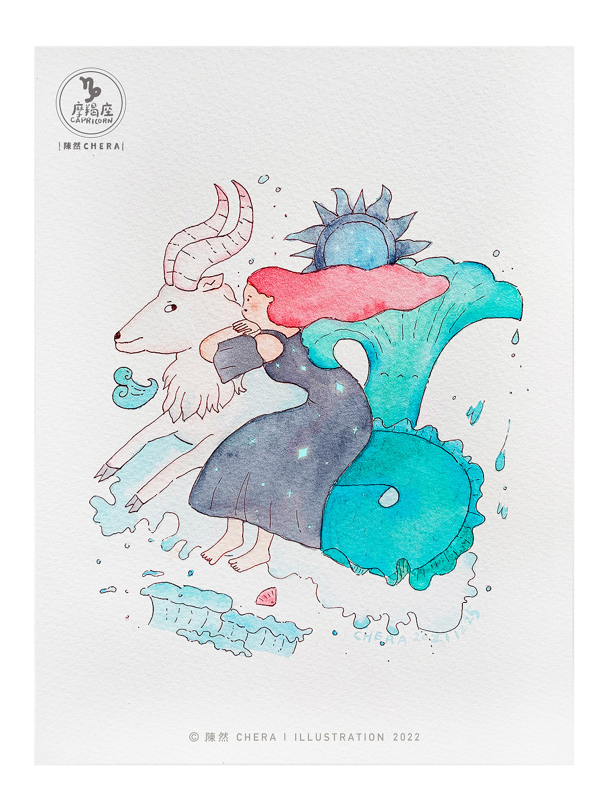 陳然|12星座水彩手绘插画合集(图ZMjg1NTQwNjA4) - 创作习作 - 站酷设计师陳然CHERA原创素材 - 站酷ZCOOL