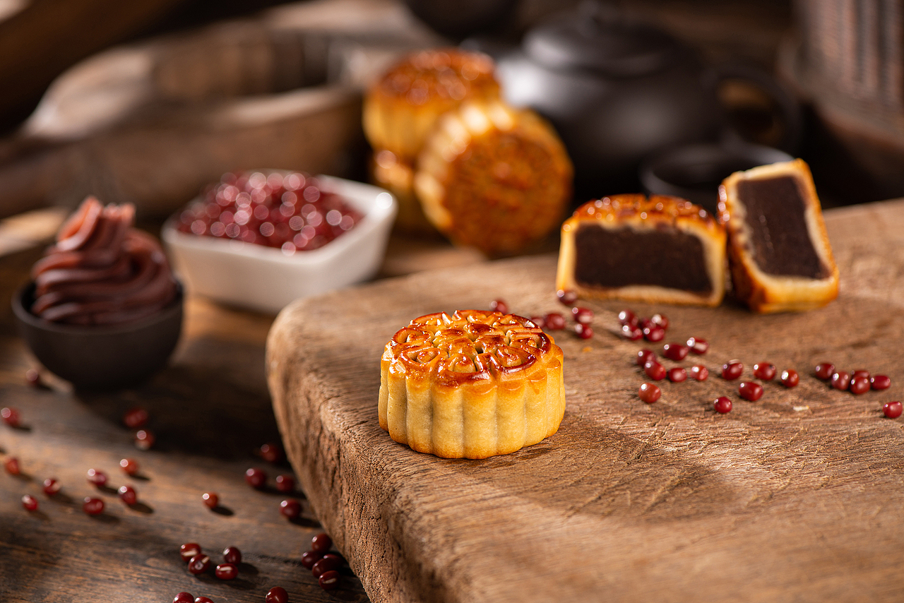 电商摄影：老上海利男居红豆沙月饼（图ZMjc1NzM4NTI4） - 美食摄影 - 站酷设计师映山视觉原创素材 - 站酷ZCOOL