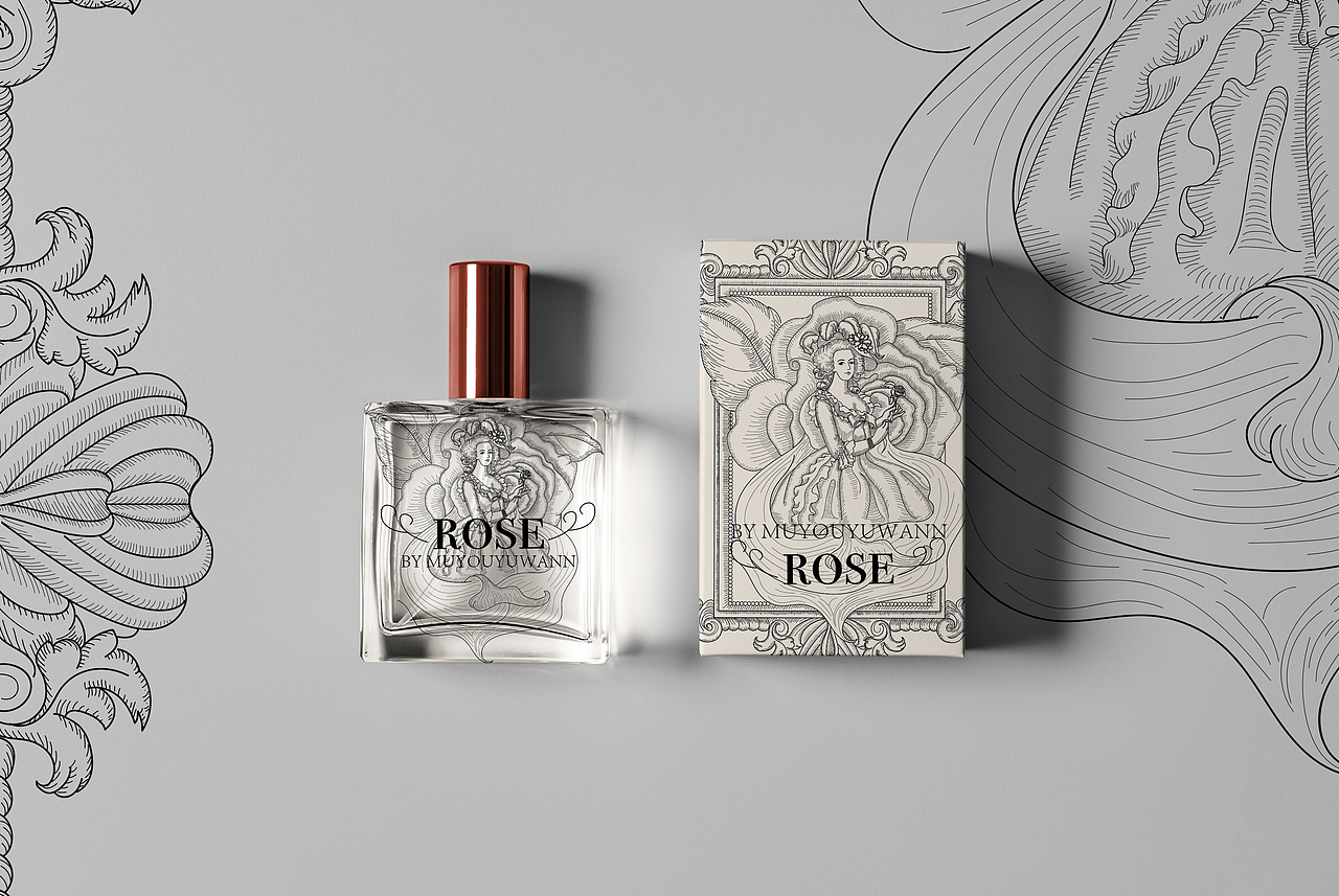 版画风中世纪风插画包装设计