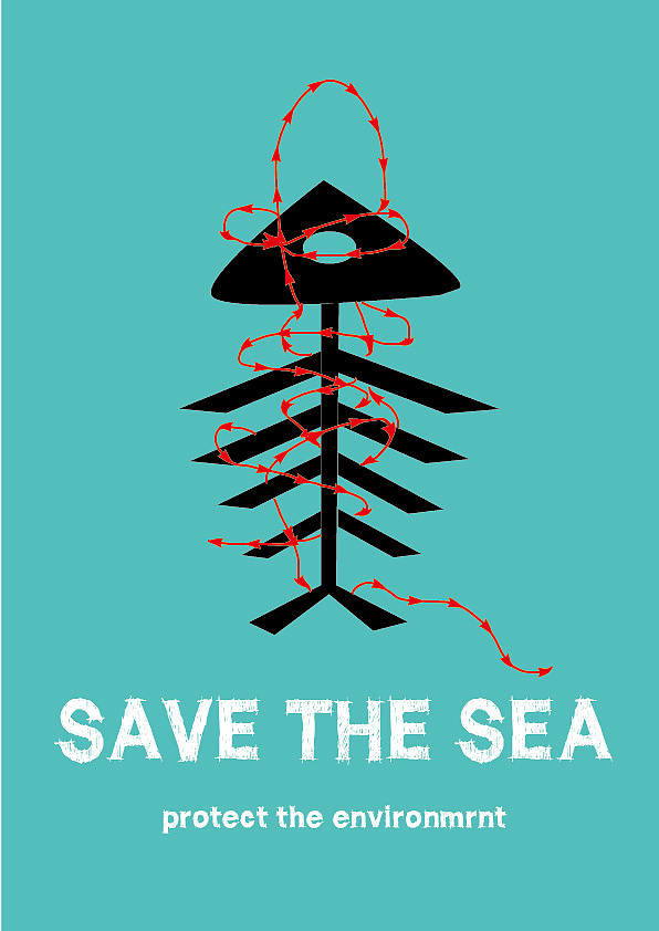 保护海洋系列海报