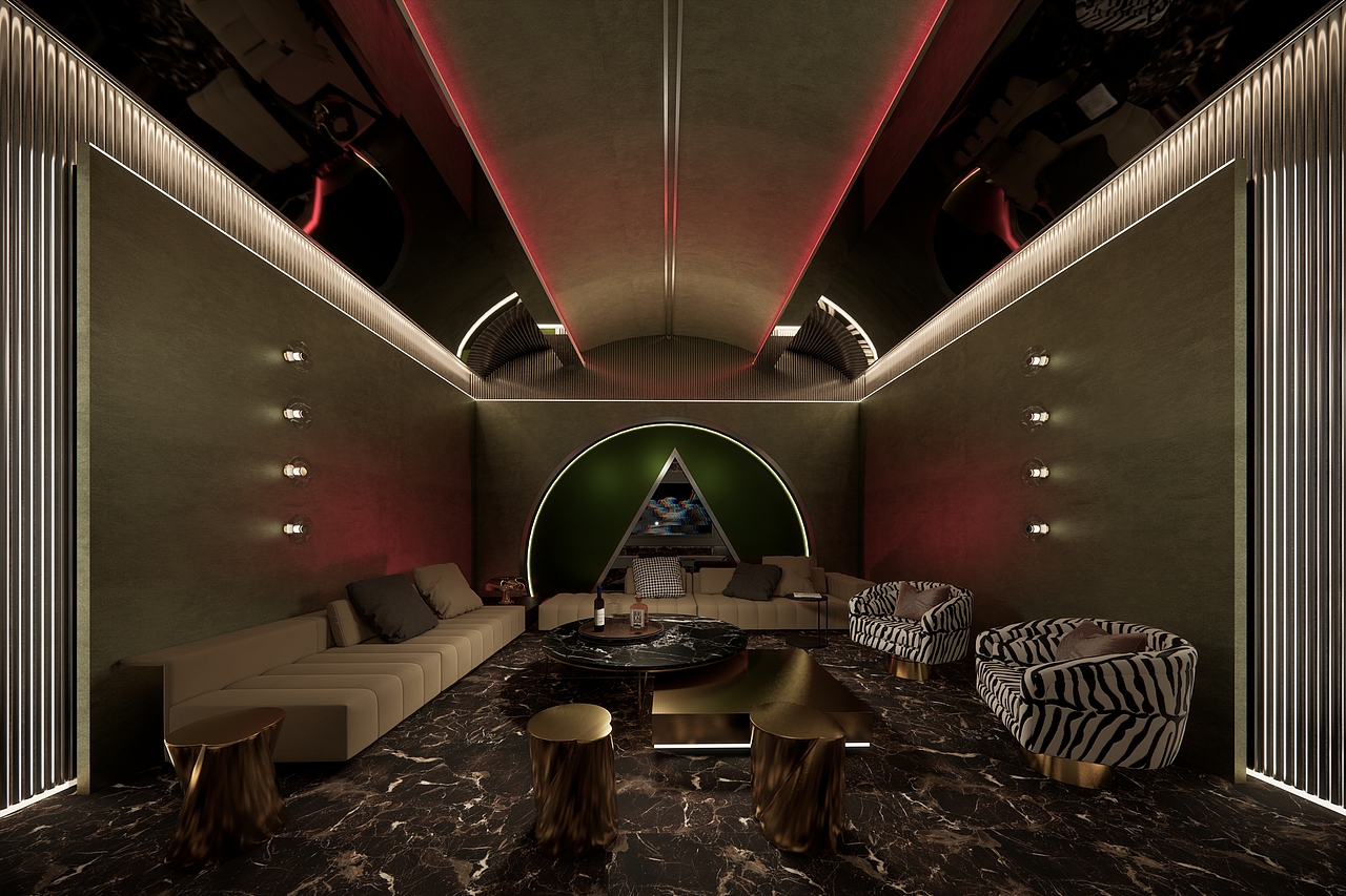 复古未来风商务派对房