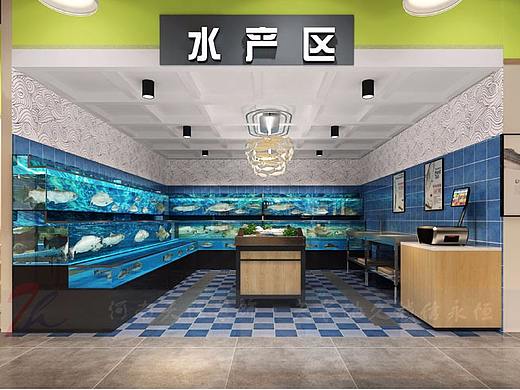 中牟生鲜超市设计公司天恒装饰水果生鲜超市装修案例