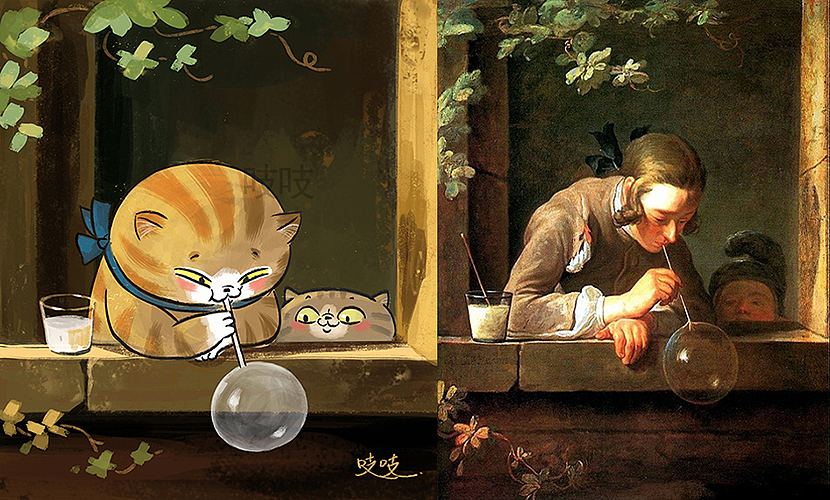 猫界名画整理合集（图ZODEzMjIwMjg=） - 创作习作 - 站酷设计师zhizhi吱吱原创素材 - 站酷ZCOOL