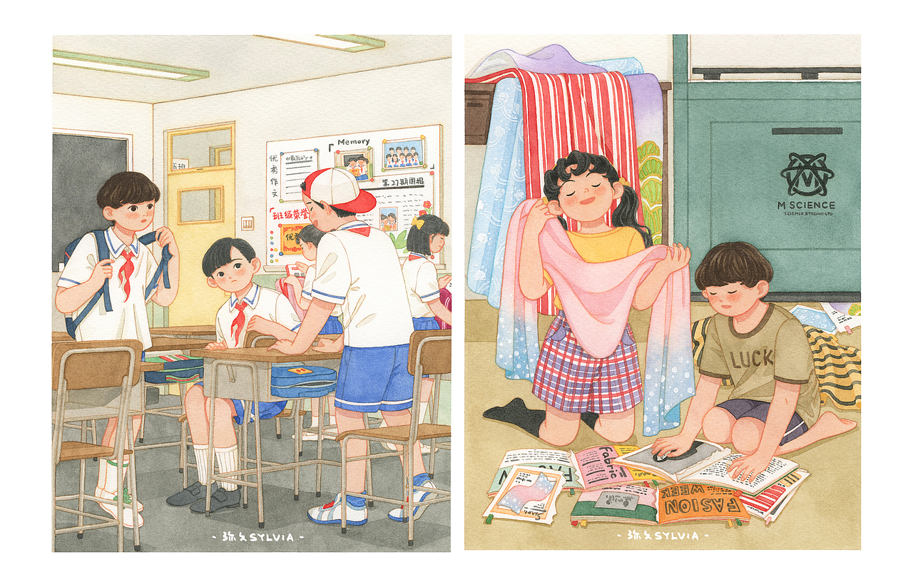 《生命奇迹》四册童书封面及内页插画合集