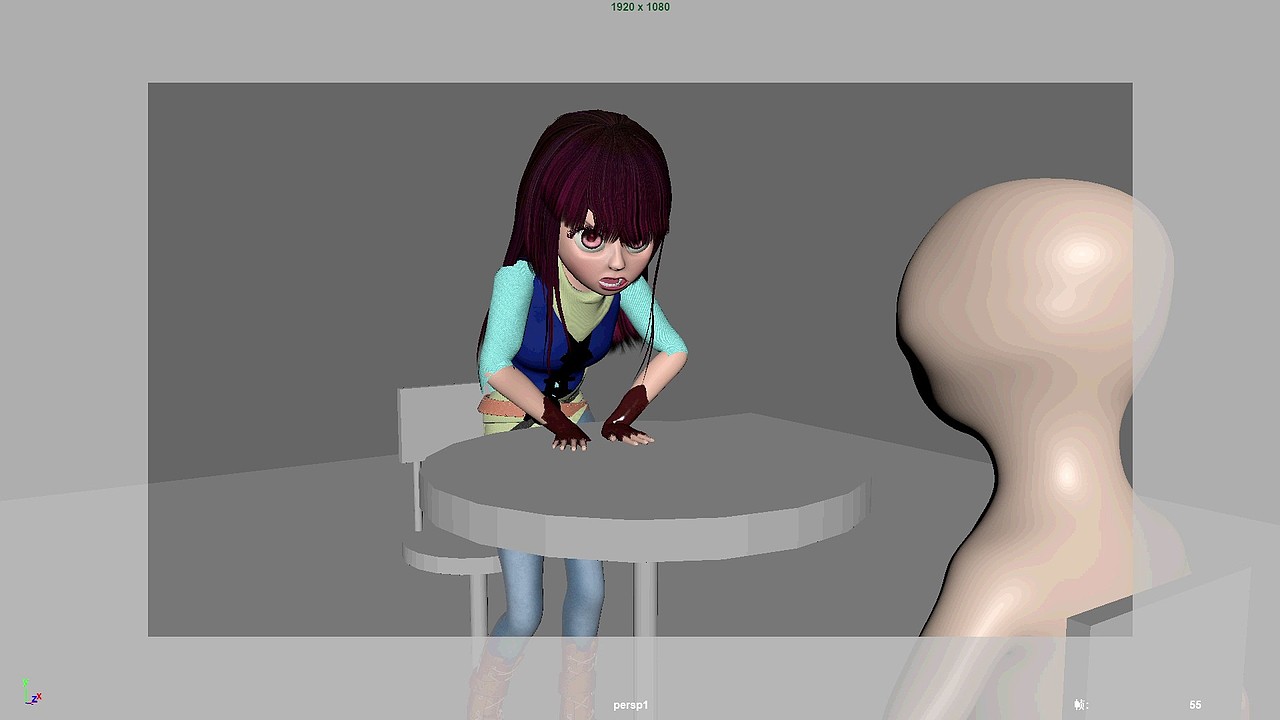 【影视角色动画练习】玲玲生气表演