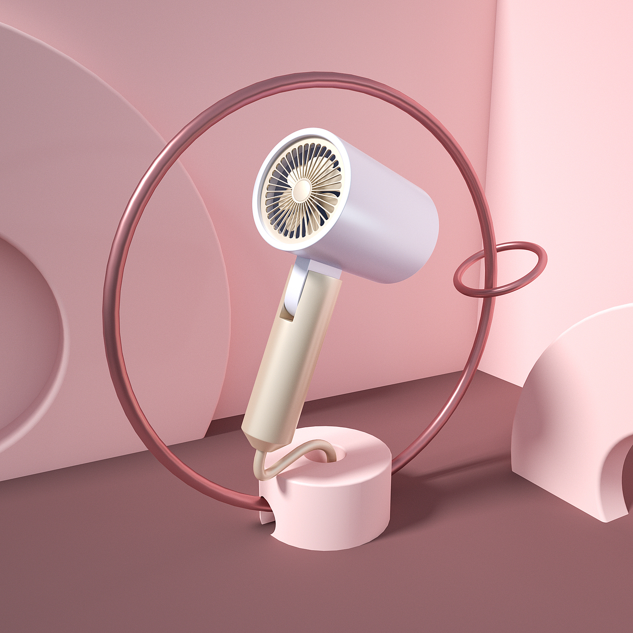 吹风机建模渲染（图ZMjMxNTMwNDM2） - 产品 - 站酷设计师唐佳玲原创素材 - 站酷ZCOOL