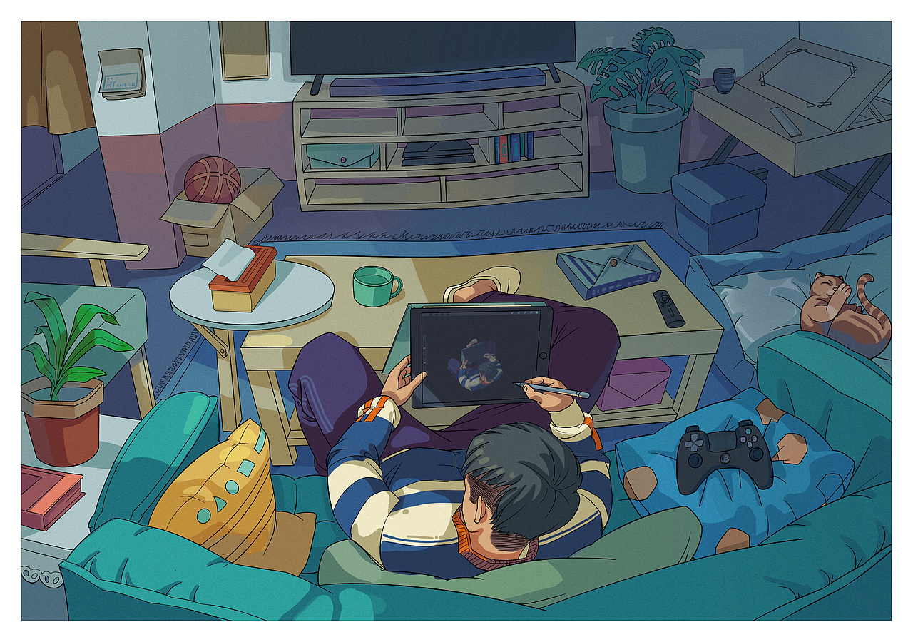 日常的我（图ZMTQ2MTM0Mzgw） - 创作习作 - 站酷设计师Hayang33原创素材 - 站酷ZCOOL