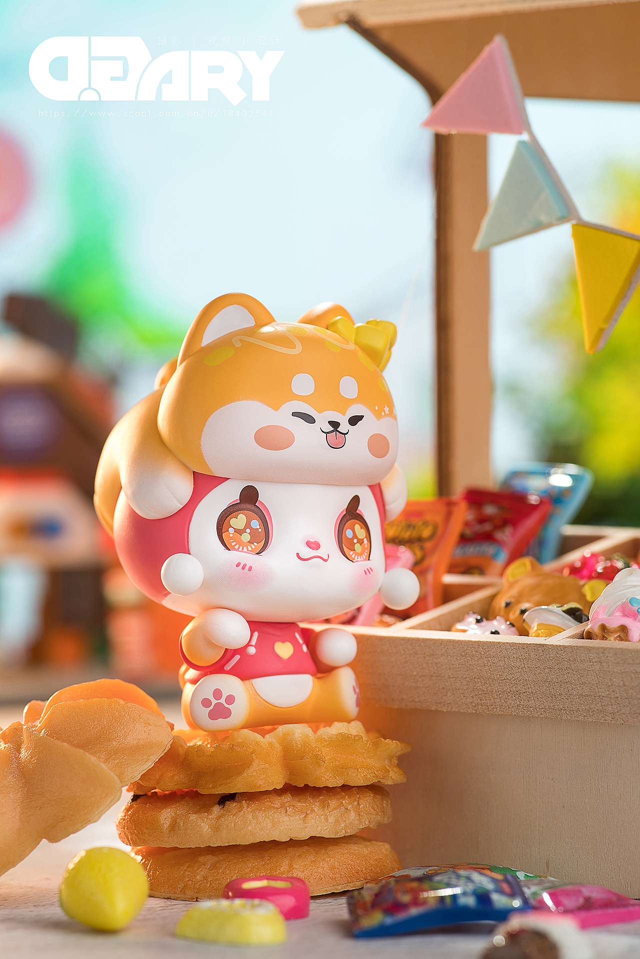 喵家萌星萌萌喵动物甜点系列盲盒手办拍摄