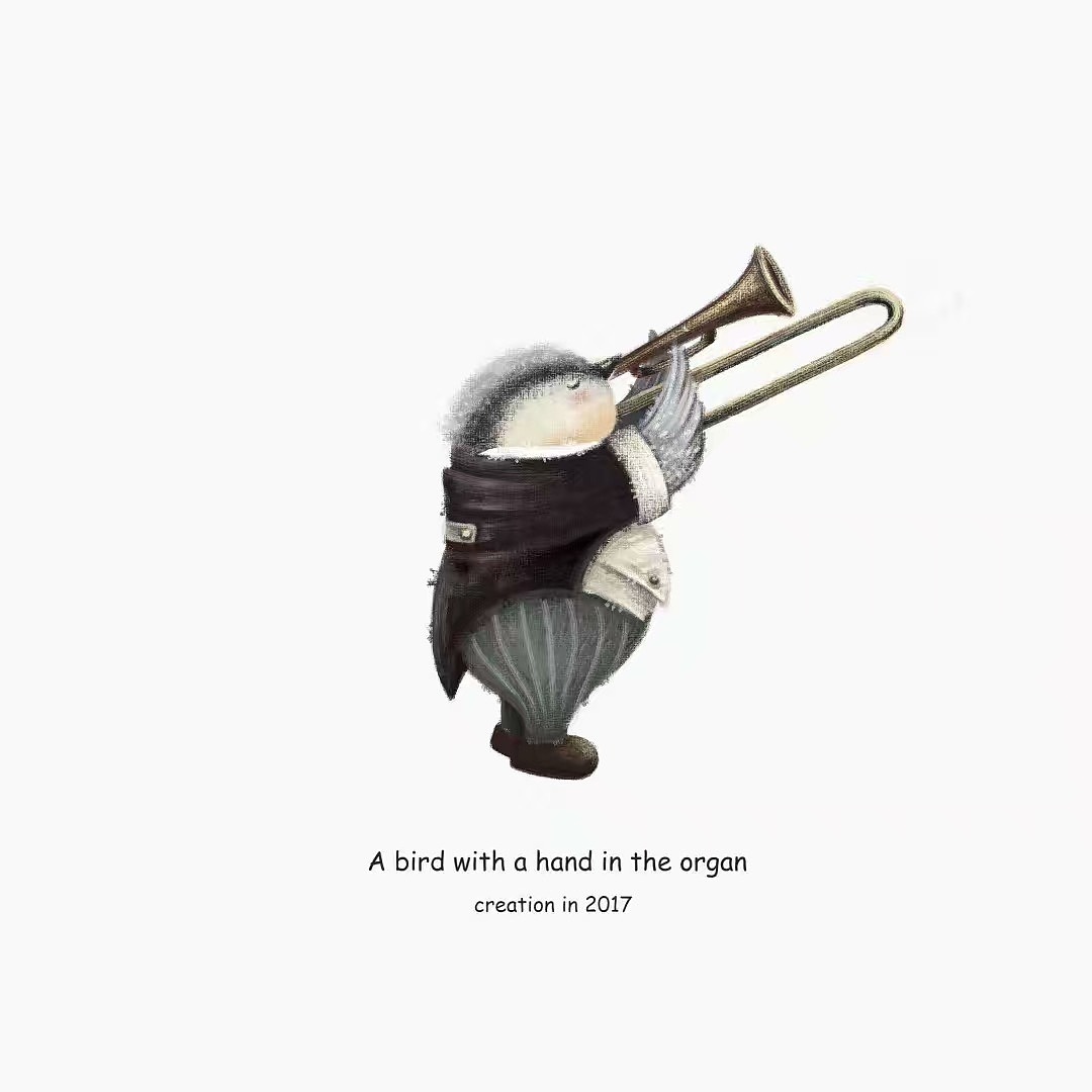 鳥兒樂隊（圖ZMTM0NzI2NDEy） - 兒童插畫 - 站酷設(shè)計師插畫師白露原創(chuàng)素材 - 站酷ZCOOL