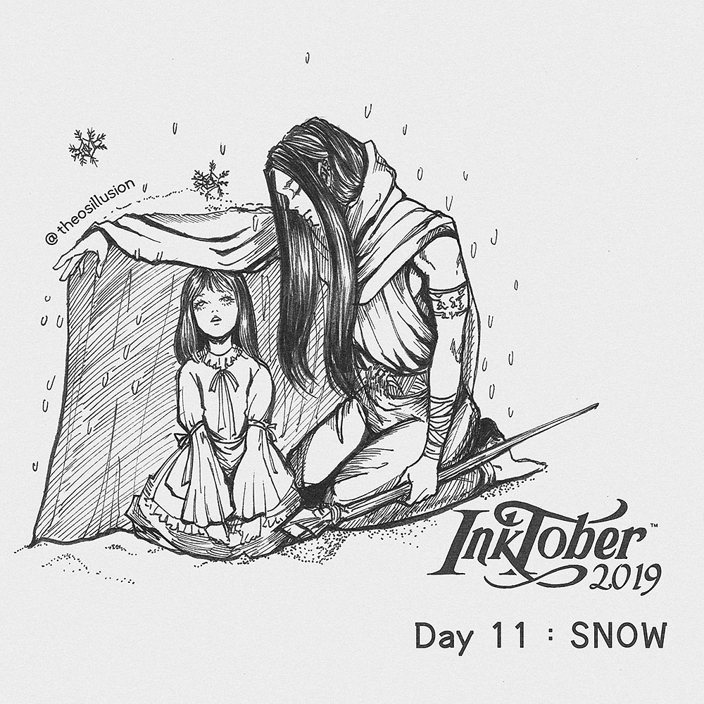 Inktober 2019（图ZMTgwMDAwMzQ0） - 创作习作 - 站酷设计师THEOSILLUSION原创素材 - 站酷ZCOOL