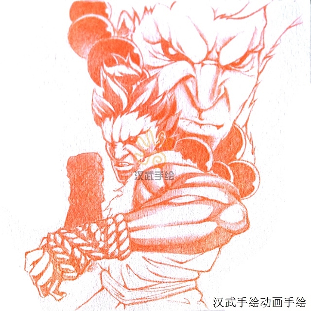 彭同学最新创作 动画人物角色手绘练习手稿