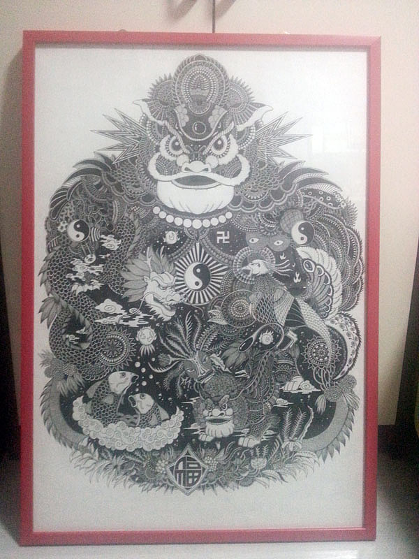 2开大画《最炫中国风》附绘制过程（图ZMTc0MjI3NzI=） - 新锐潮流插画 - 站酷设计师墩小贤原创素材 - 站酷ZCOOL