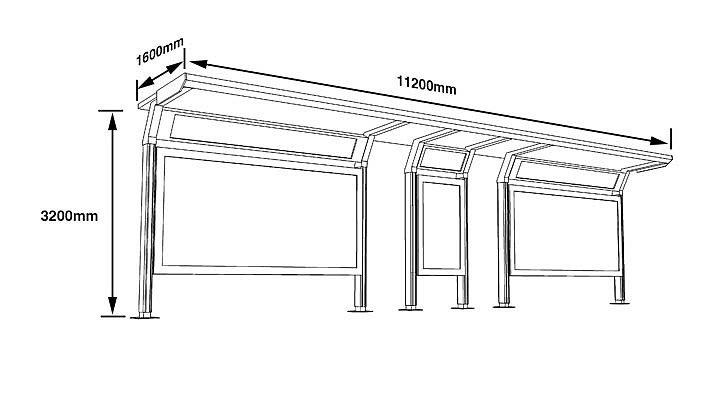 鸿鑫嘉和镀锌板公交站台设计定制