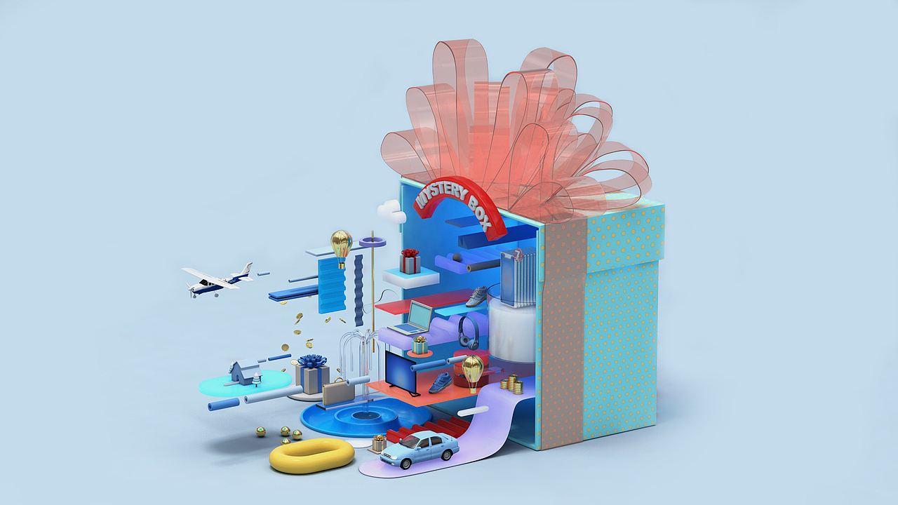 一些C4D建模（图ZMjE1NDk1NzQ4） - 场景 - 站酷设计师一条雪球原创素材 - 站酷ZCOOL