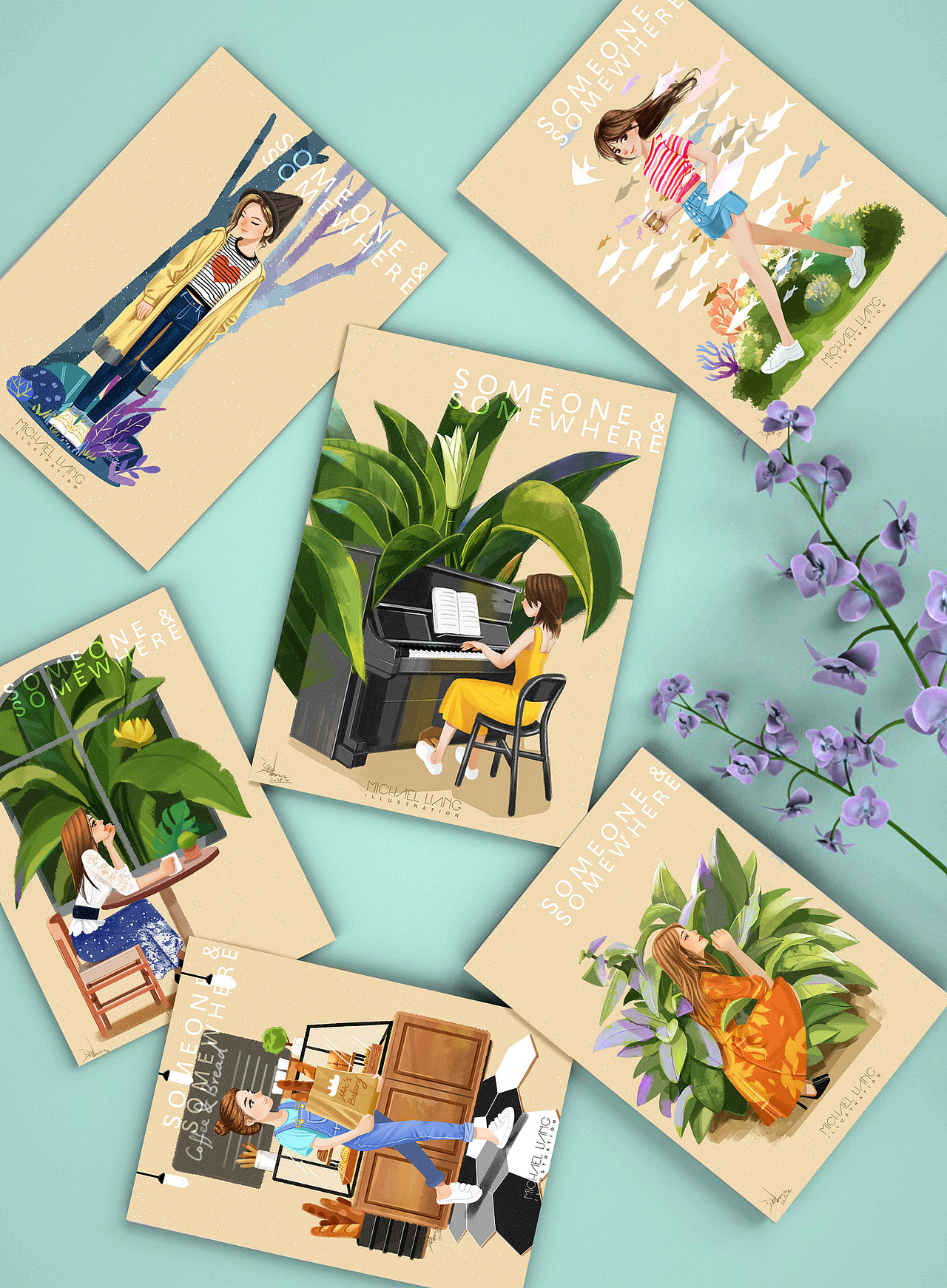 Someone & Somewhere（图ZMjIxODY4OTc2） - 艺术插画 - 站酷设计师Michael麦扣原创素材 - 站酷ZCOOL