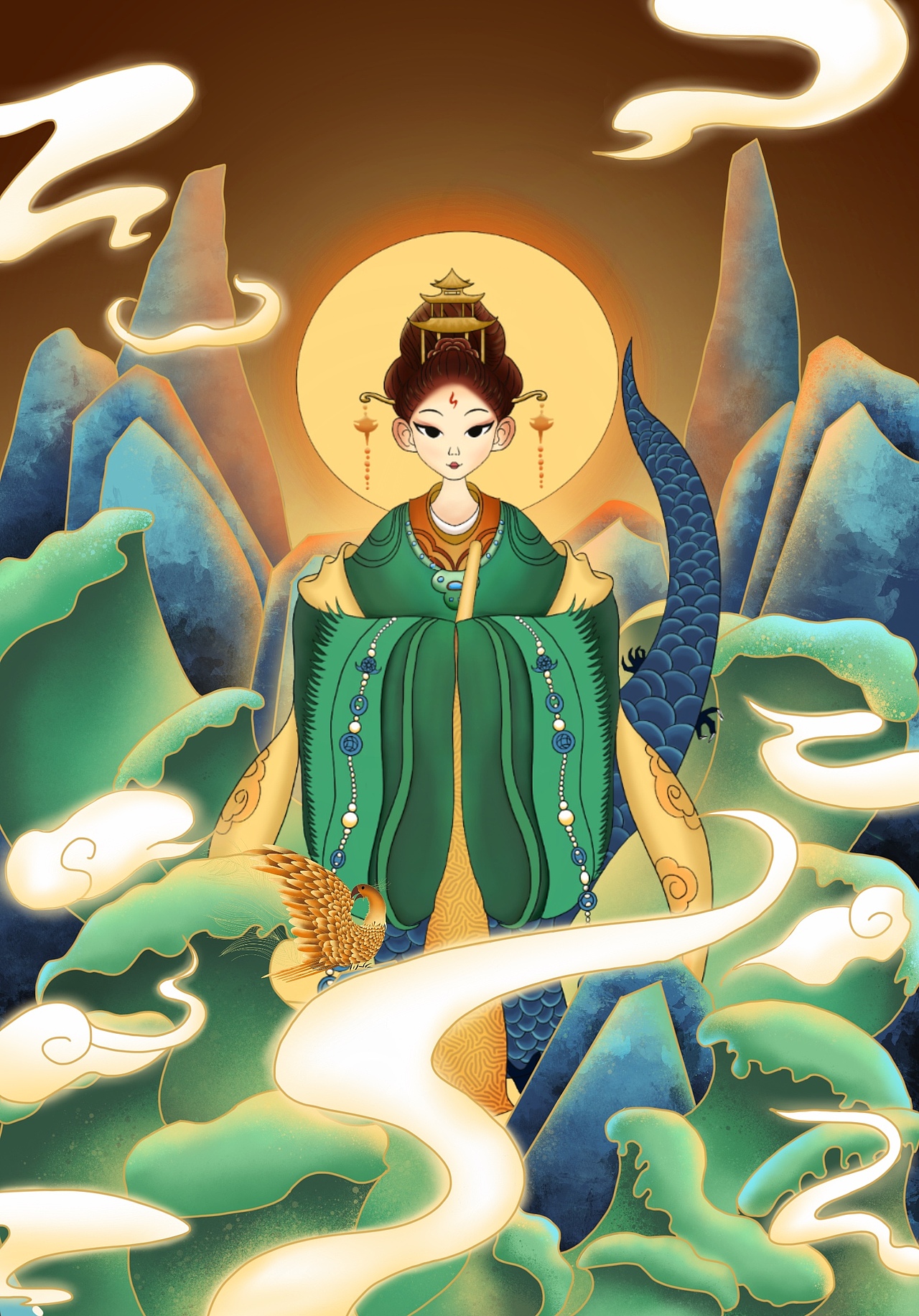 西王母文化传播|插画|创作习作|ffffiona_原创作品-站酷(zcool)