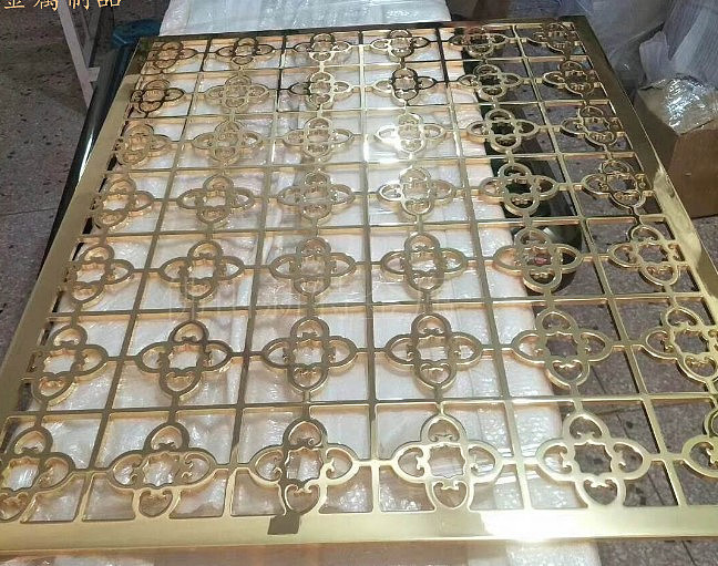 精美艺术铝板雕花镀金屏风，镜面K金铝艺屏风（图ZMjM0MjY0OTQ4） - 建筑设计 - 站酷设计师锢雅18566019743原创素材 - 站酷ZCOOL