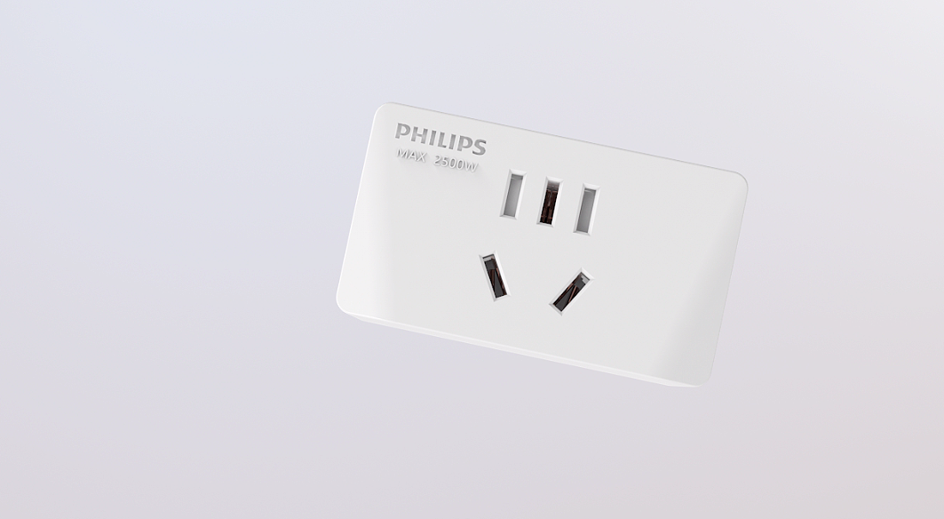 3c数码飞利浦插座转换器三维影视动画广告