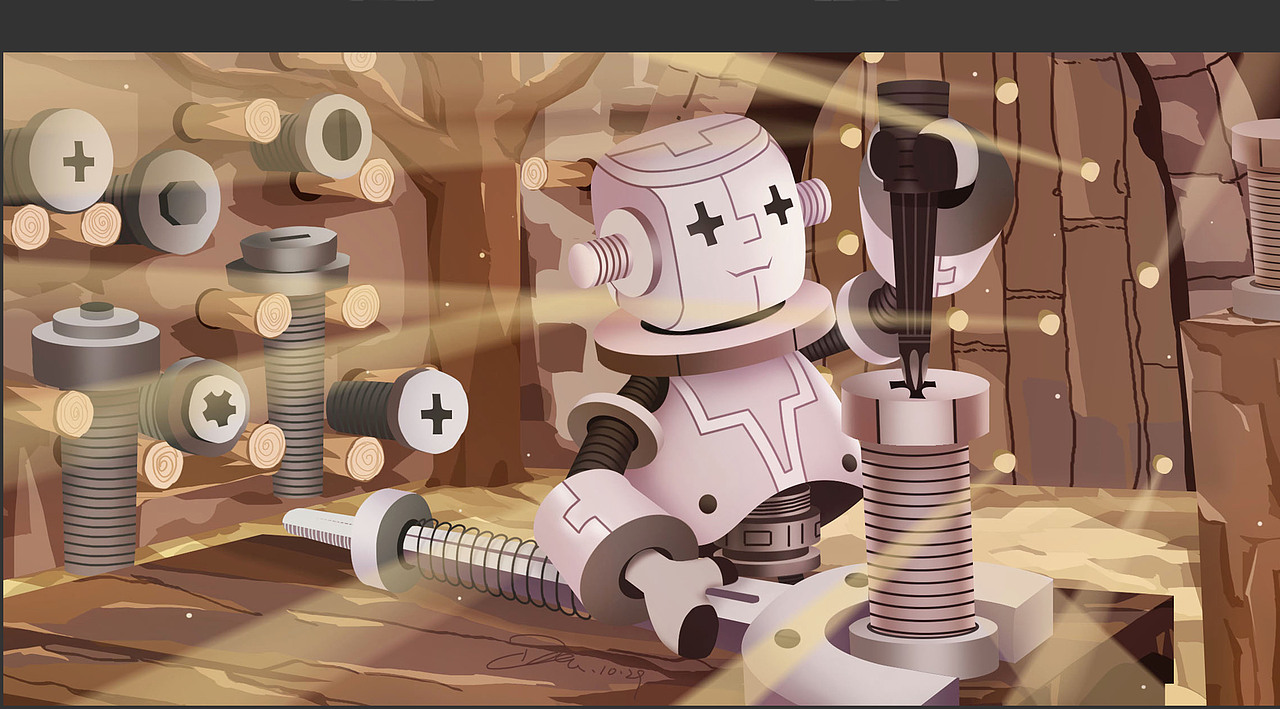 螺丝机器（图ZMjc1OTcyMzYw） - 概念设定 - 站酷设计师六里原创素材 - 站酷ZCOOL