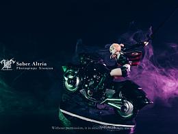 黑saber手办摄影