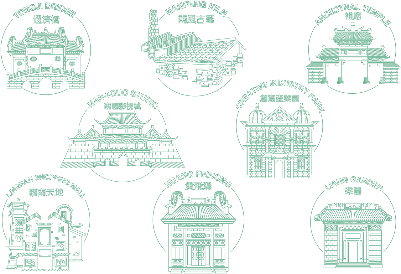 印象佛山——城市形象插画图形设计（图ZMTIxODk0NDcy） - 艺术插画 - 站酷设计师TIHOSIU原创素材 - 站酷ZCOOL