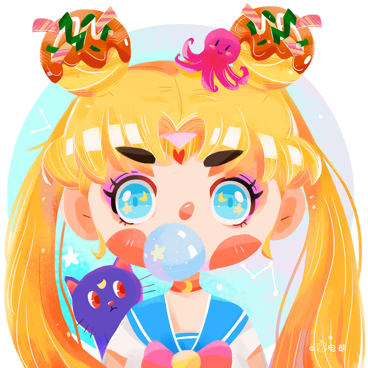 水冰月同人原创插画（图ZMjMwNDQyOTg4） - 商业插画 - 站酷设计师一几波妞酱原创素材 - 站酷ZCOOL