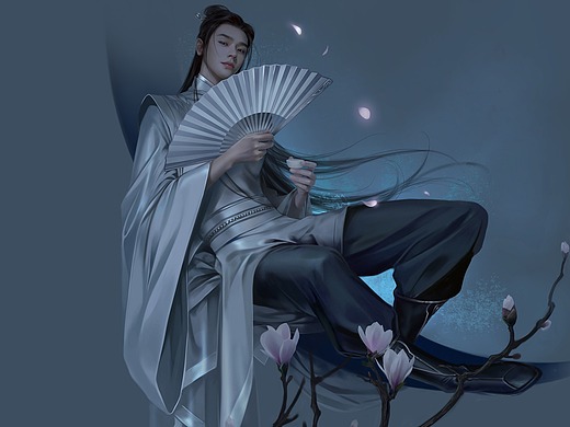 插画师非墨作品-红衣温客行|插画|商业插画|画师非墨 - 原创作品