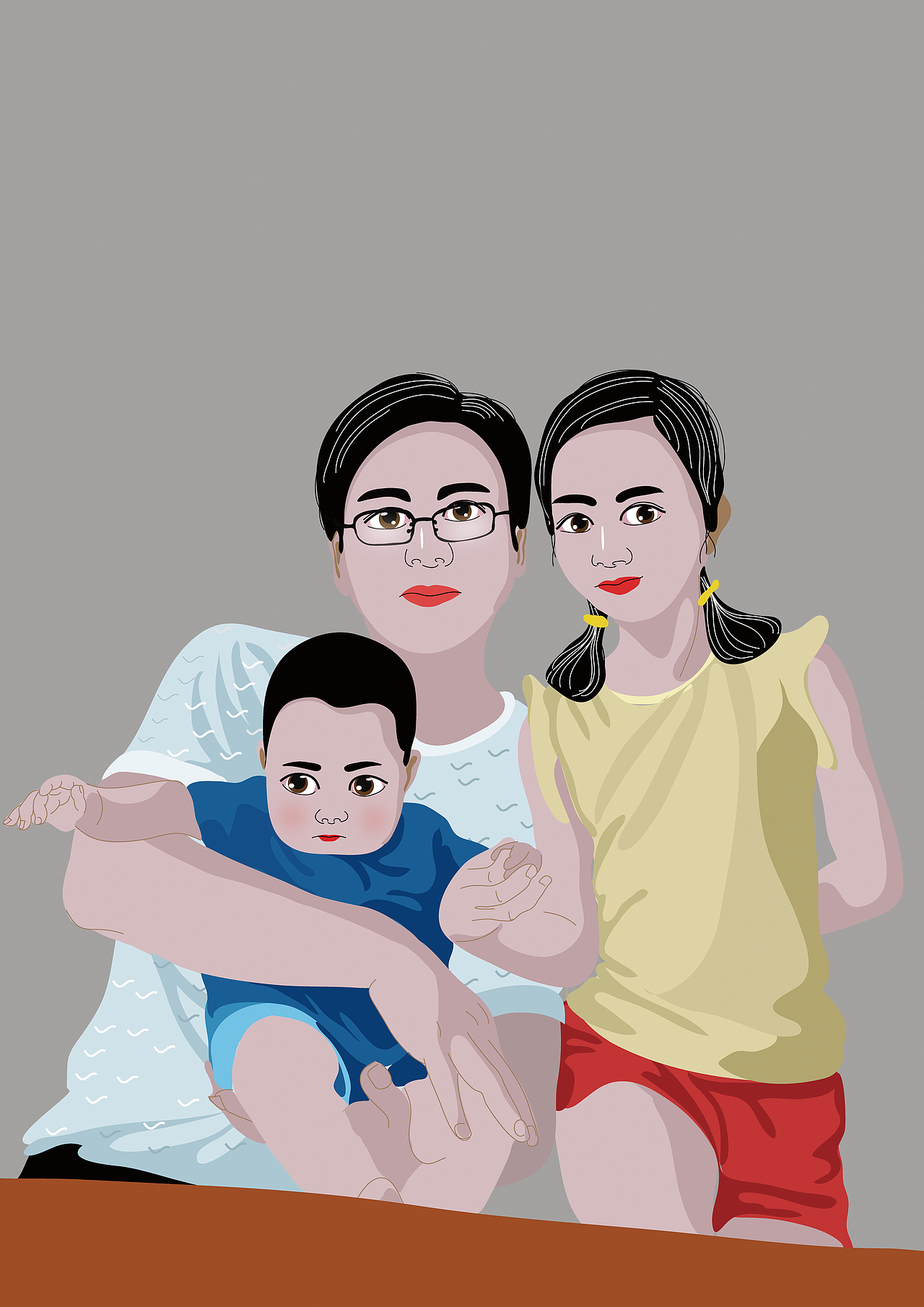 《全家福》系列手绘设计-生活篇