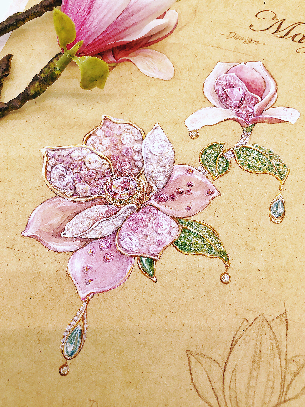 春天的礼物（图ZMTU0MzY4NDU2） - 首饰设计 - 站酷设计师林Caroline原创素材 - 站酷ZCOOL