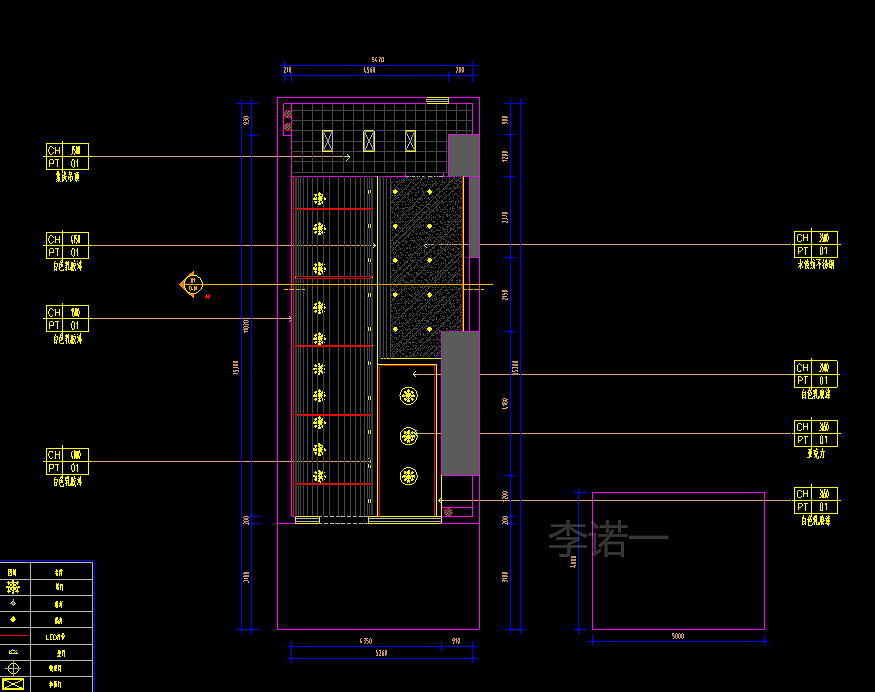 奶茶店施工图案例分享