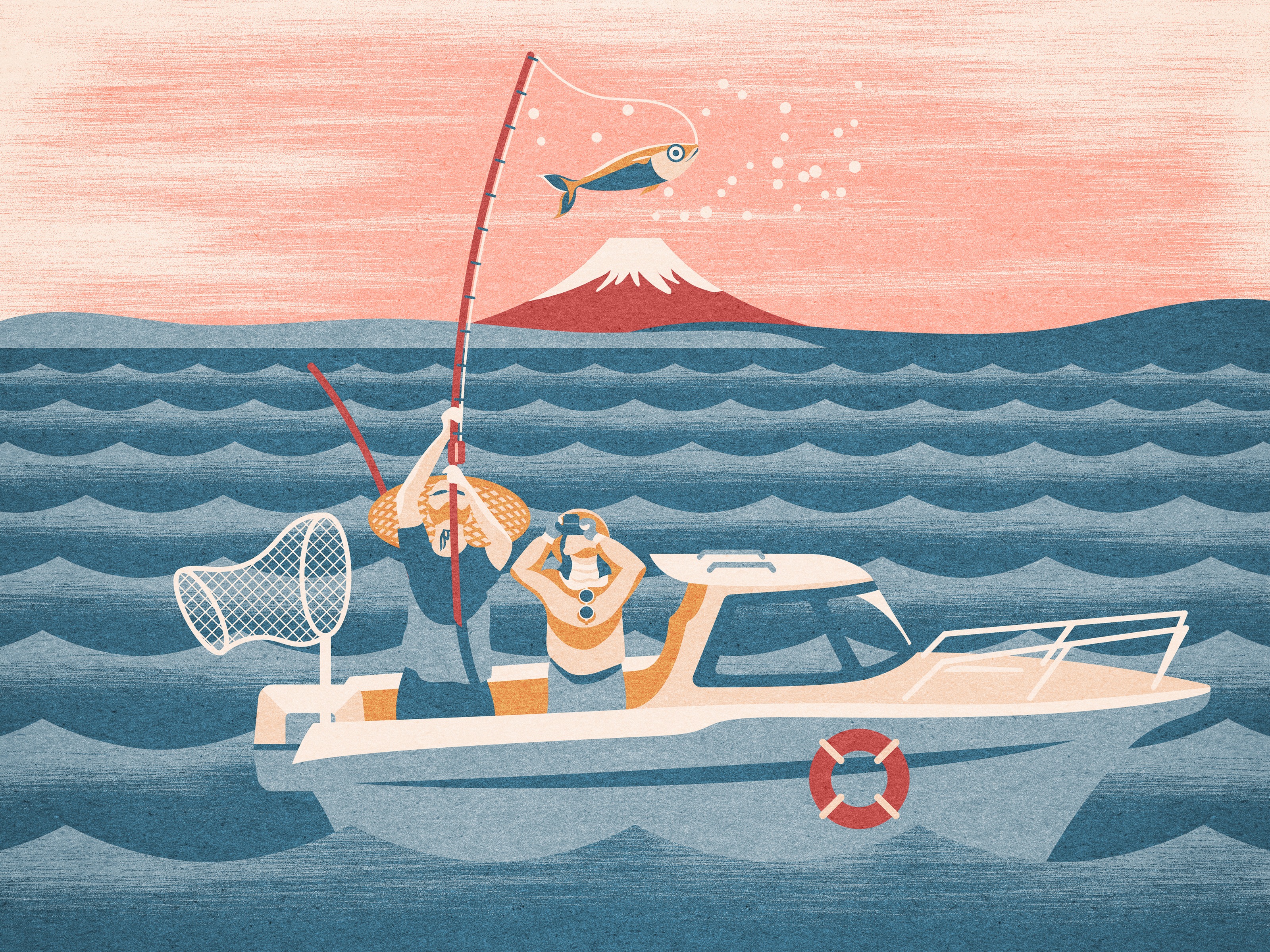 富士山下的海钓