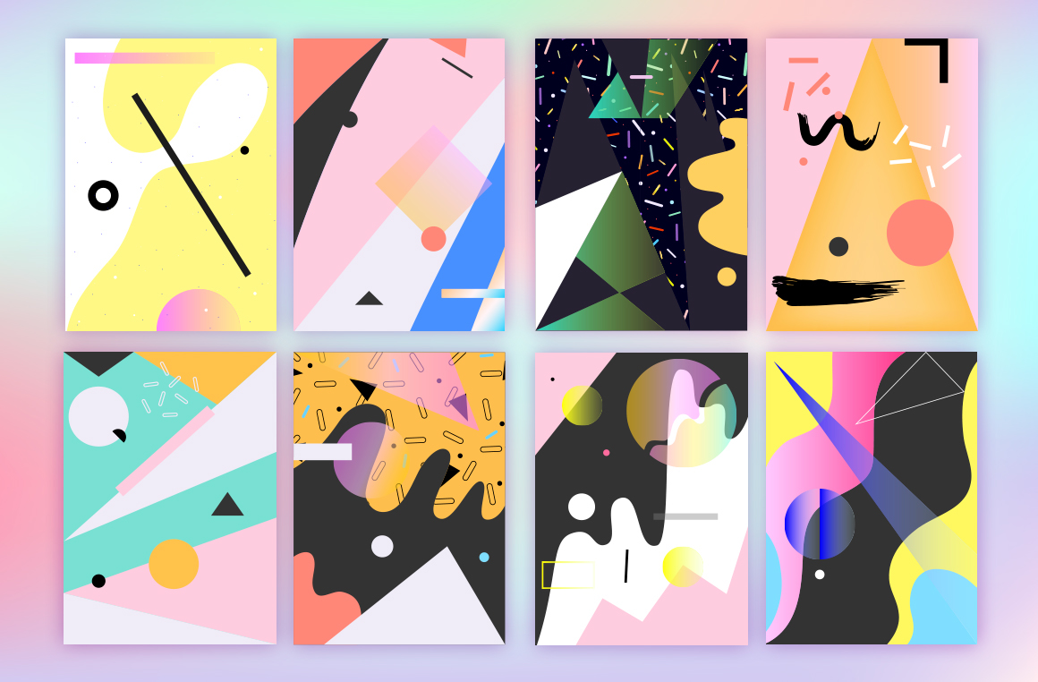 打破配色规律和版式秩序的孟菲斯设计风格