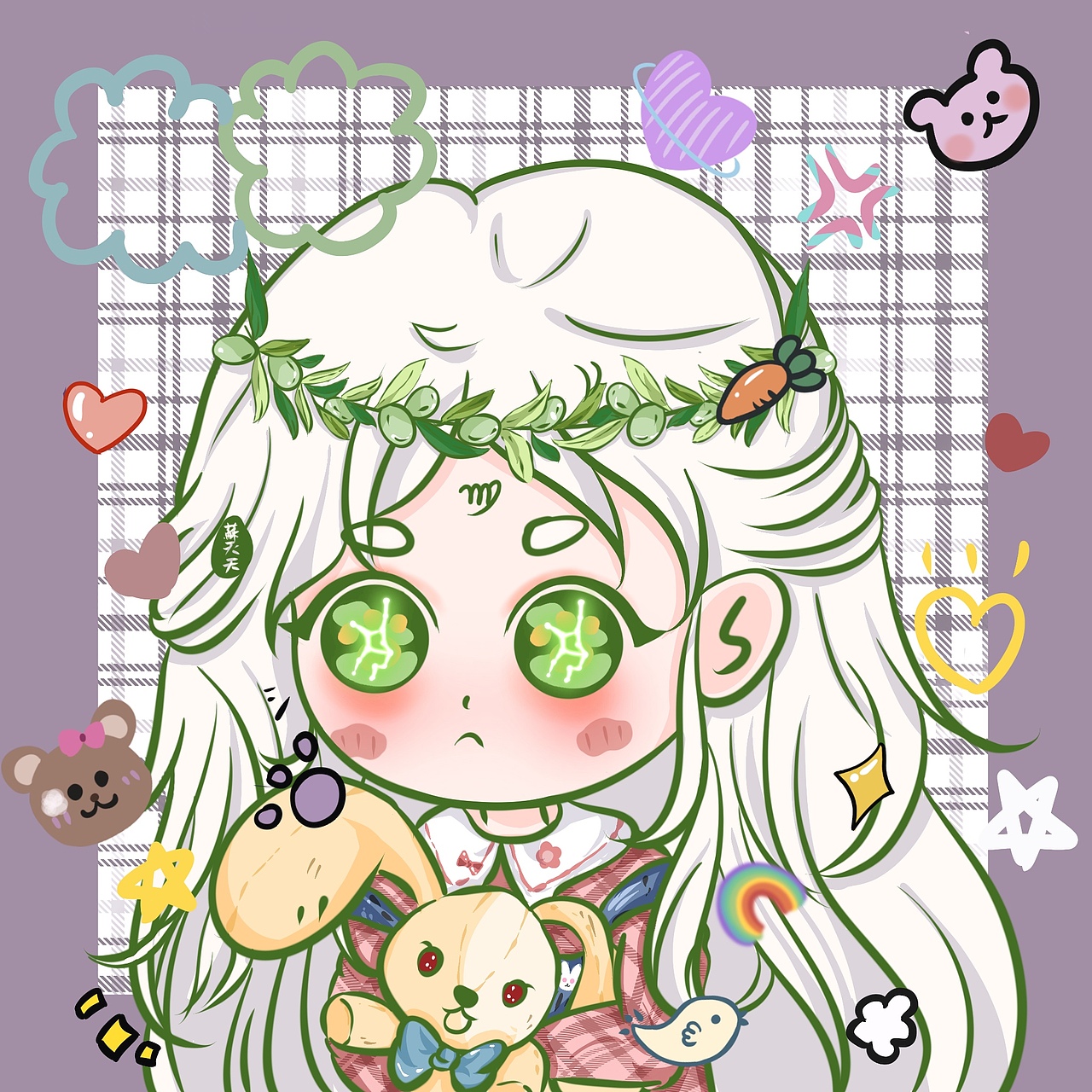 十二星座主题q版头像|插画|创作习作|苏小天儿_原创作品-站酷zcool