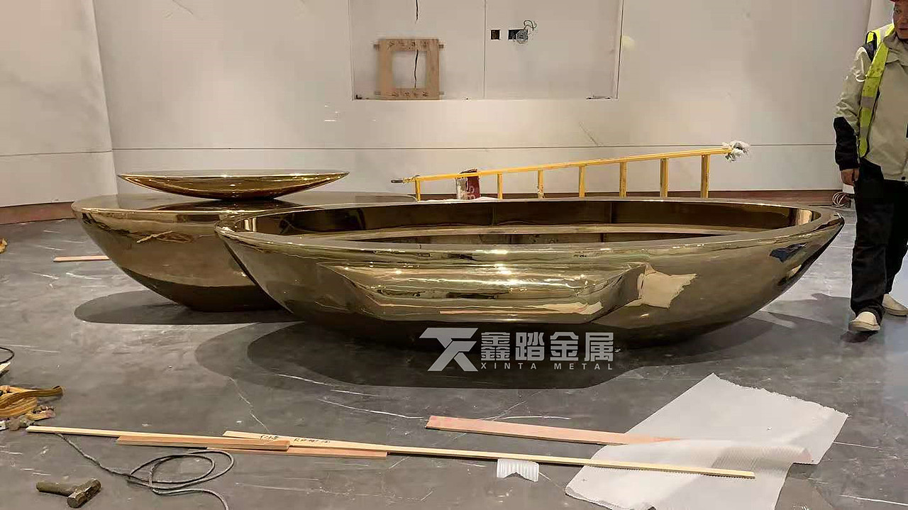 商业大厦创意造型不锈钢水吧台写字楼大堂不锈钢服务台