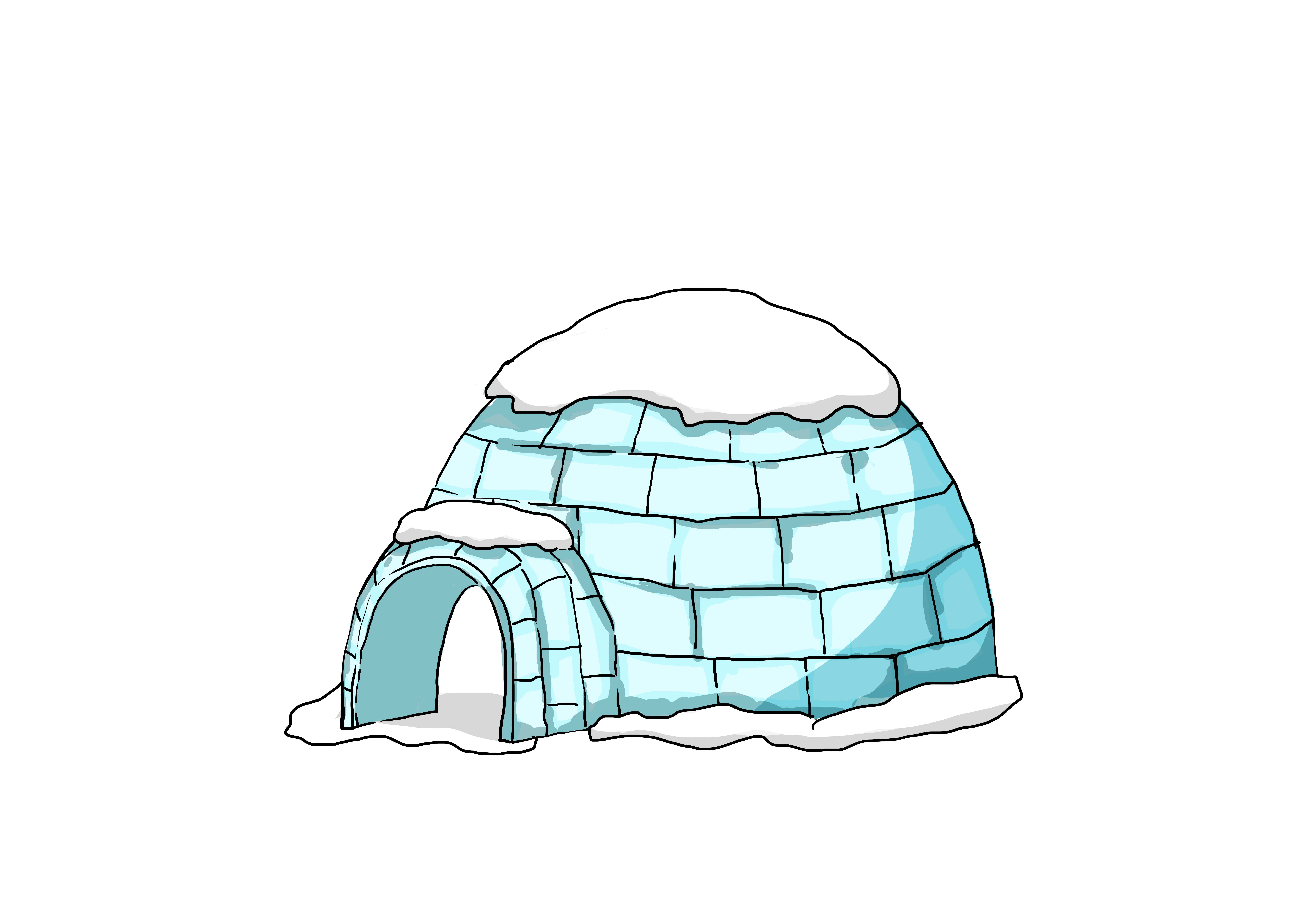 冰块房子简笔画图片