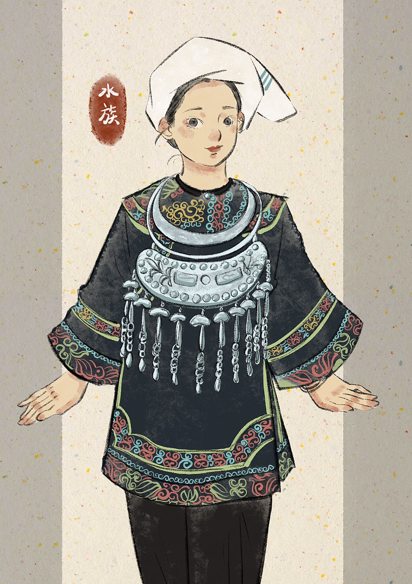 五十六民族系列-3（完结）（图ZMzU3ODQyMjky） - 艺术插画 - 站酷设计师兔道格斯原创素材 - 站酷ZCOOL