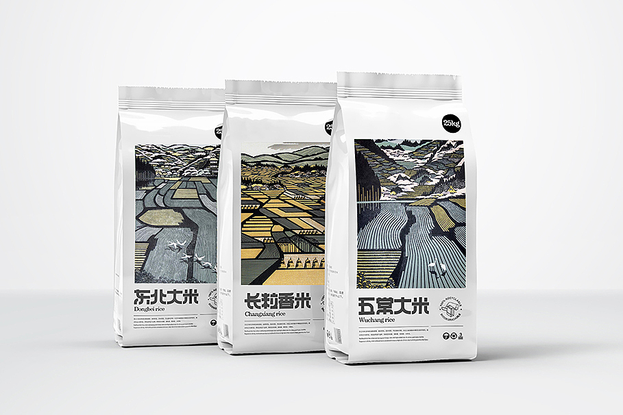 东北大米-插画包装设计（图ZMjQ0OTg3OTky） - 包装 - 站酷设计师狼耕创意设计原创素材 - 站酷ZCOOL