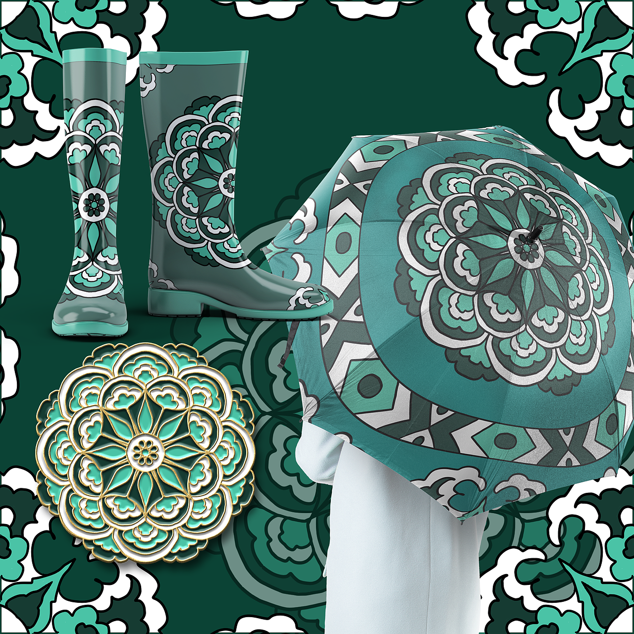 圖案設(shè)計(jì)｜四象敦煌風(fēng)紋樣設(shè)計(jì)-敦煌設(shè)計(jì)大賽作品（圖ZMjgyMDMwMTI0） - 圖案 - 站酷設(shè)計(jì)師卷毛的卷仔原創(chuàng)素材 - 站酷ZCOOL