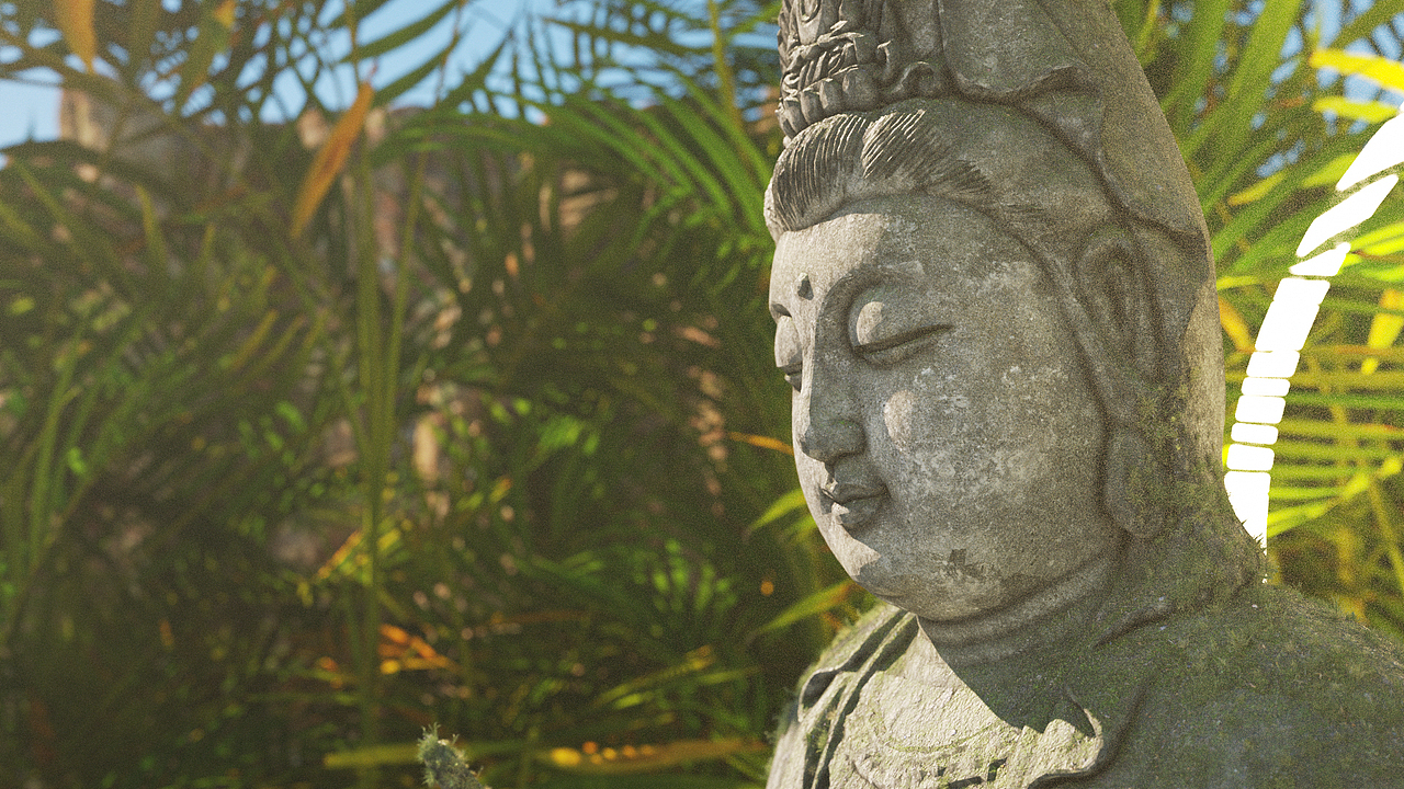 意境佛像渲染-日常