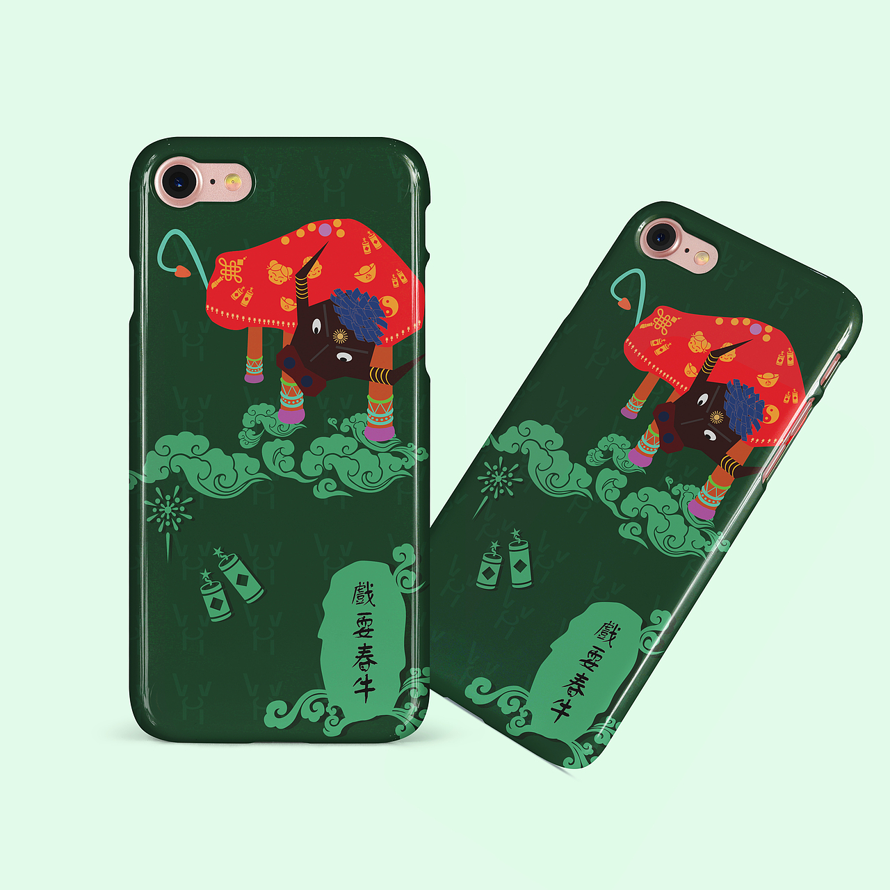 舞春牛 原创手机壳
