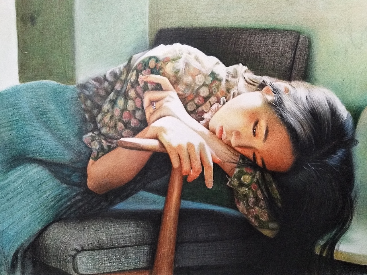 阳光下的女孩（图ZMTYwOTczNjIw） - 绘画 - 站酷设计师李胜仁原创素材 - 站酷ZCOOL