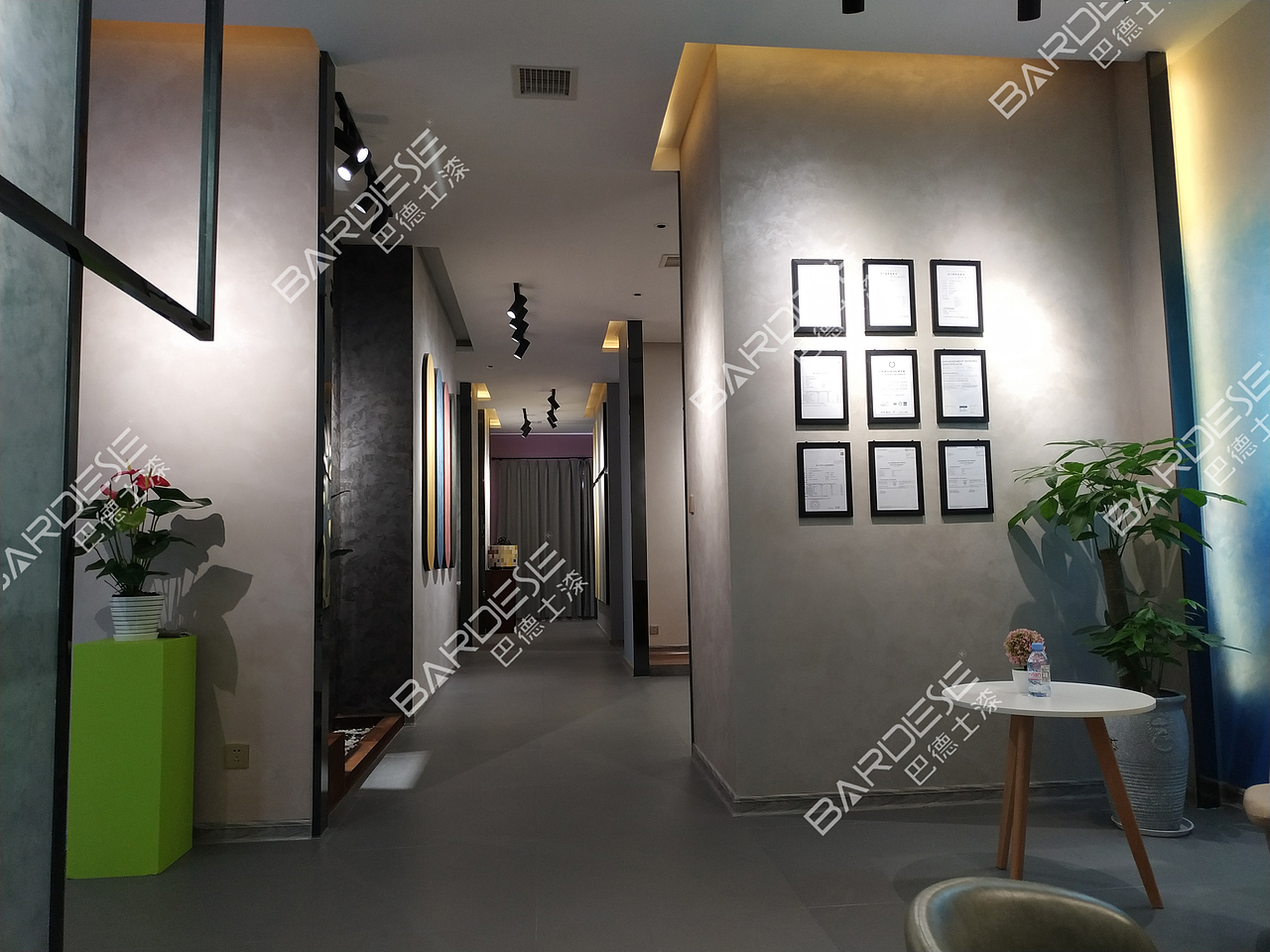 巴德士艺术漆衡阳店-艺术漆门店实景展示