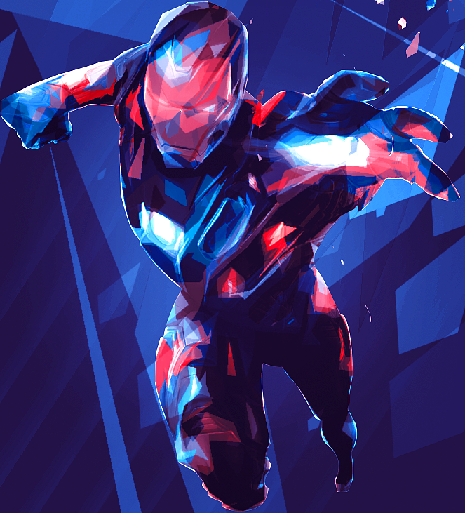 漫画风格的钢铁侠