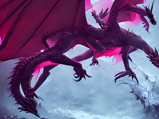 #AI创作实验室#龙与风(12)（个人主页-ZNjI5NzQyNTY=） - AI作品 - 站酷设计师blackufo原创素材 - 站酷ZCOOL