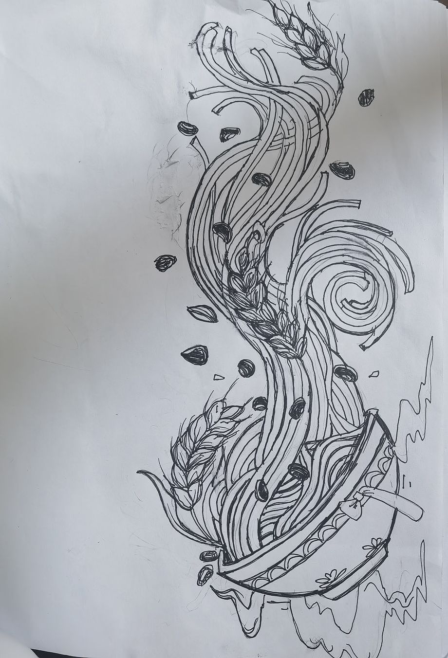 餐饮店包装,快餐包装,餐饮,食品包装,面条插画