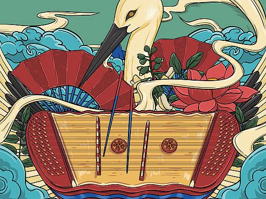 吕剧国潮插画设计