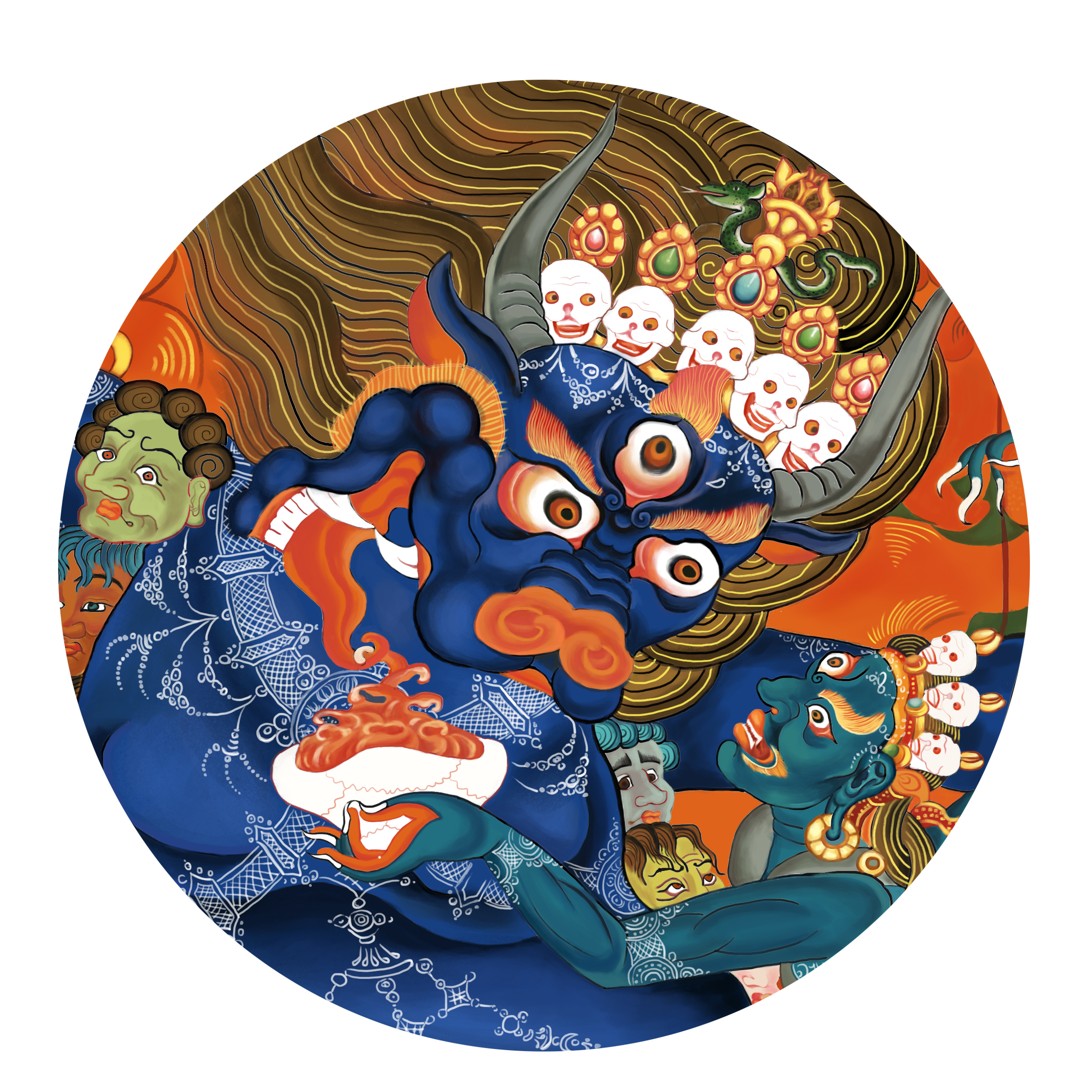 唐卡临摹练习|纯艺术|绘画|7thirteen - 临摹作品 - 站酷 (zcool)