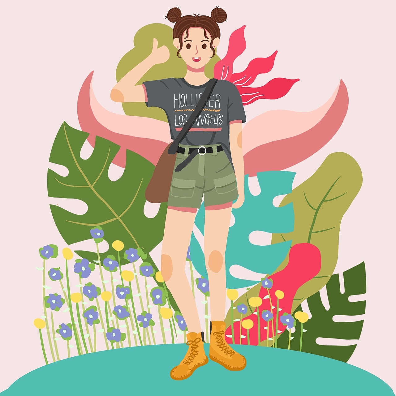 插画练习（人物女孩）（图ZMTU2MjAyODky） - 创作习作 - 站酷设计师鎏鱼儿原创素材 - 站酷ZCOOL