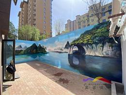 太原别墅彩绘 太原风景墙绘 太原彩绘 太原墙绘