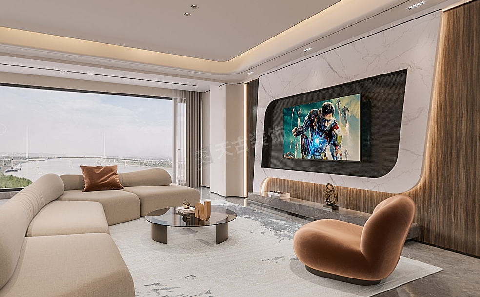 香港置地壹江郡大平层装修,个性时尚现代轻奢风设计图